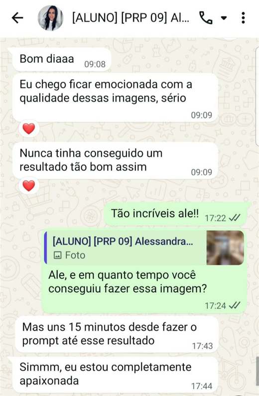 Depoimento: nunca tinha conseguido um resultado tão bom assim, uns 15 minutos desde fazer o prompt até esse resultado